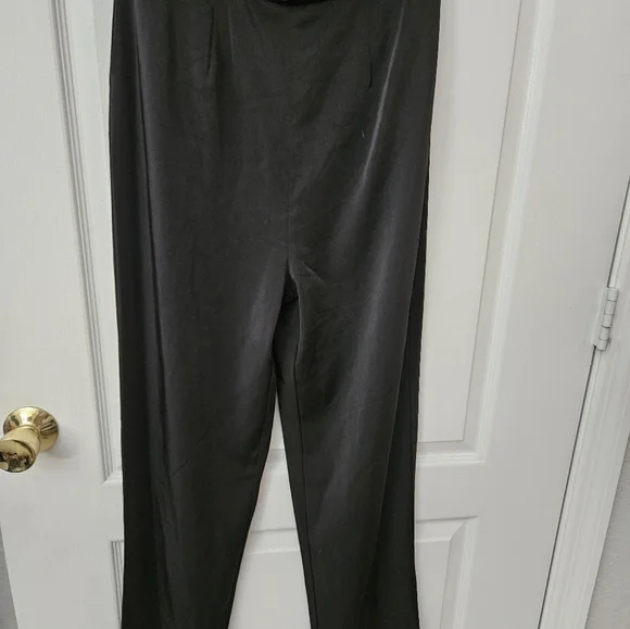Ieena for Mac DuggalBlack Strapless Jumpsuit with Feather Trim 68146 SZ  6 NEW - Picture 5 of 11